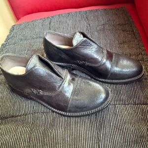 Bed|Stu Black Leather Loafers US7.5